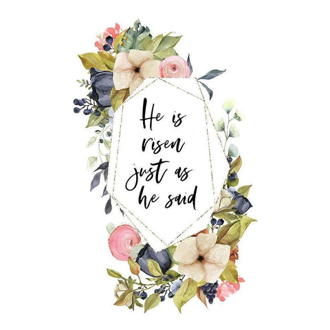 He is Risen White Modern Wood Framed Art Print by Wieners, Valerie