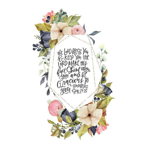 Lord, Bless You White Modern Wood Framed Art Print by Wieners, Valerie