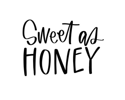 Sweet as Honey White Modern Wood Framed Art Print with Double Matting by Wieners, Valerie