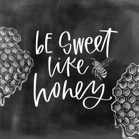 Be Sweet Black Modern Wood Framed Art Print with Double Matting by Wieners, Valerie