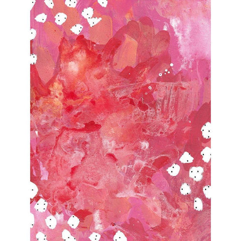 Red Background Black Modern Wood Framed Art Print by Wieners, Valerie