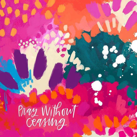 Pray Black Modern Wood Framed Art Print by Wieners, Valerie