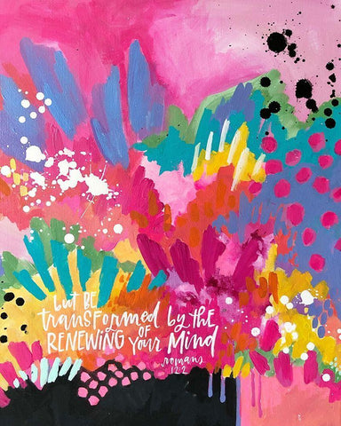 Pink Black Ornate Wood Framed Art Print with Double Matting by Wieners, Valerie