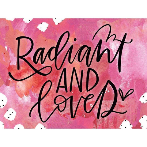 Radiant and Loved Black Modern Wood Framed Art Print by Wieners, Valerie