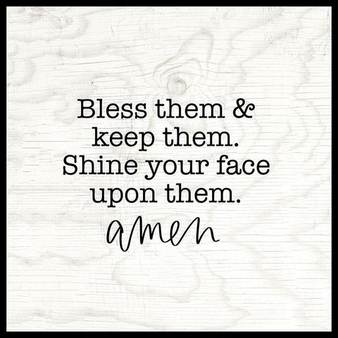 Bless them White Modern Wood Framed Art Print by Wieners, Valerie