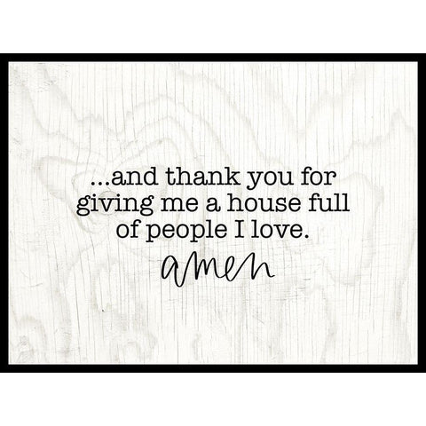 House Full Black Modern Wood Framed Art Print by Wieners, Valerie