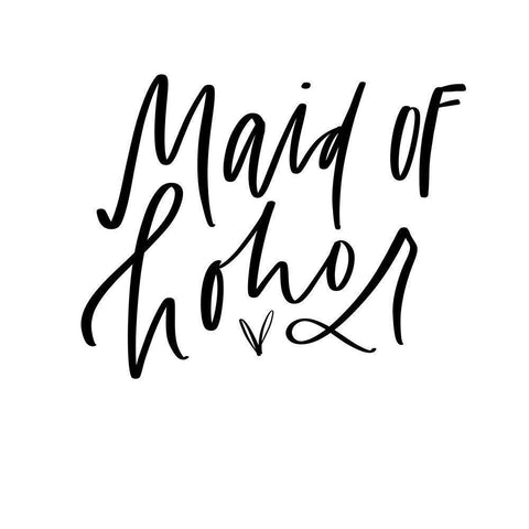 Maid of Honor Black Modern Wood Framed Art Print by Wieners, Valerie