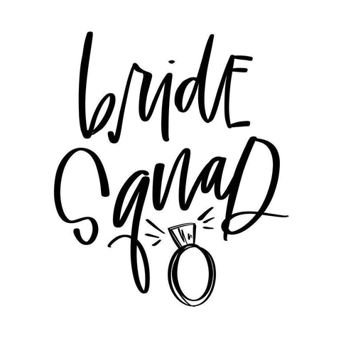 Squad Black Modern Wood Framed Art Print by Wieners, Valerie