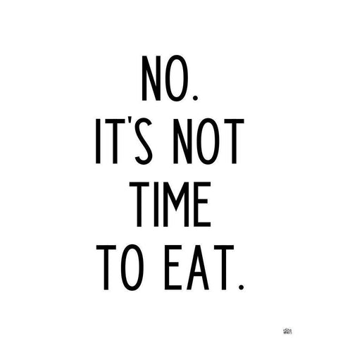 Eat Black Modern Wood Framed Art Print by Wieners, Valerie