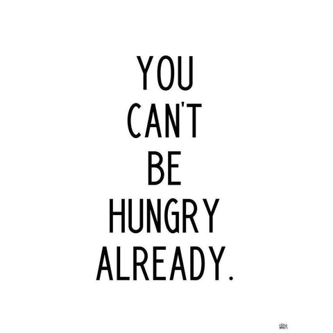 Hungry Black Modern Wood Framed Art Print by Wieners, Valerie