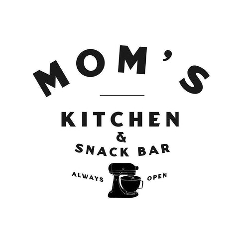 Moms Kitchen White Modern Wood Framed Art Print by Wieners, Valerie