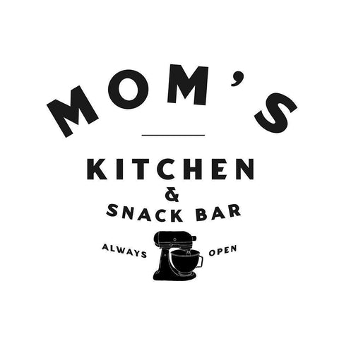 Moms Kitchen Black Ornate Wood Framed Art Print with Double Matting by Wieners, Valerie