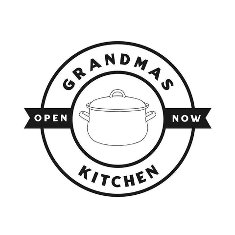 Grandmas Kitchen Black Ornate Wood Framed Art Print with Double Matting by Wieners, Valerie