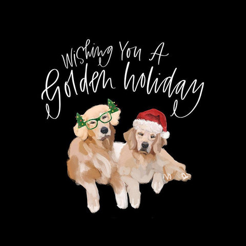 Golden White Modern Wood Framed Art Print with Double Matting by Wieners, Valerie