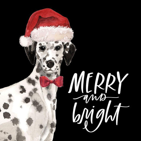 Dalmation Black Modern Wood Framed Art Print by Wieners, Valerie