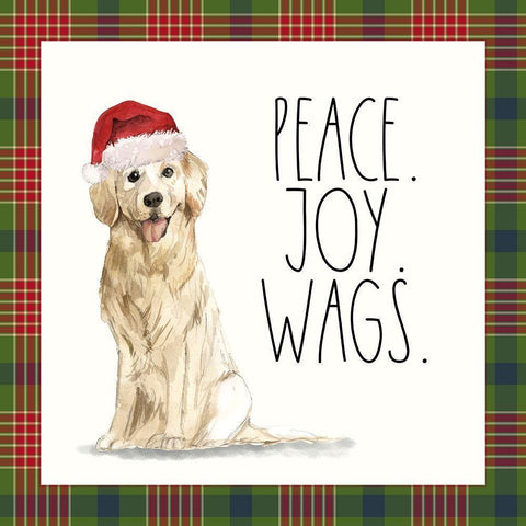 Peace, Joy, Wags III Black Modern Wood Framed Art Print by Wieners, Valerie