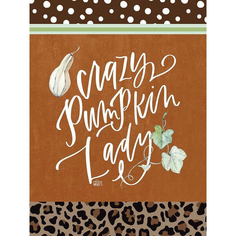 Crazy Pumpkin Lady Black Modern Wood Framed Art Print with Double Matting by Wieners, Valerie