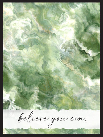 Believe You Can White Modern Wood Framed Art Print with Double Matting by Wieners, Valerie