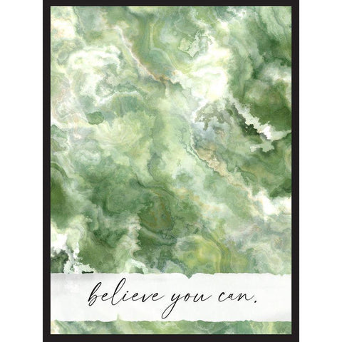 Believe You Can White Modern Wood Framed Art Print by Wieners, Valerie