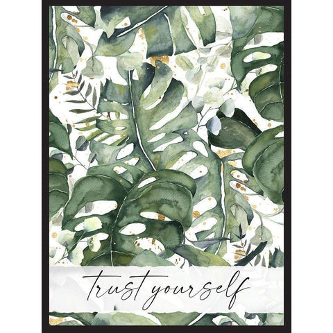 Self Care Black Modern Wood Framed Art Print by Wieners, Valerie