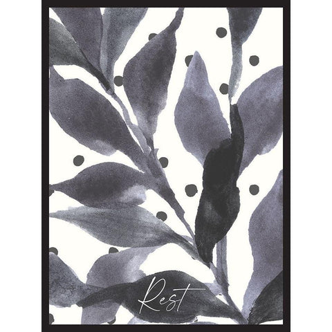 Rest Black Modern Wood Framed Art Print with Double Matting by Wieners, Valerie