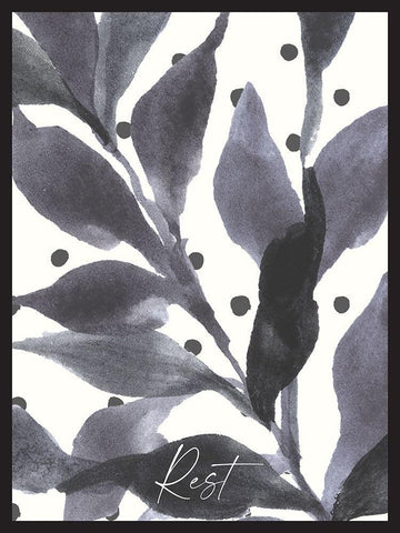 Rest White Modern Wood Framed Art Print with Double Matting by Wieners, Valerie