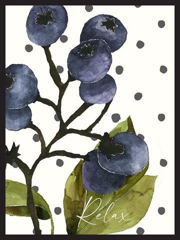 Relax Black Ornate Wood Framed Art Print with Double Matting by Wieners, Valerie