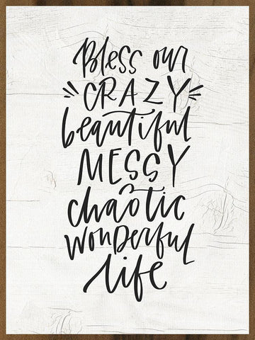 Crazy Life White Modern Wood Framed Art Print with Double Matting by Wieners, Valerie