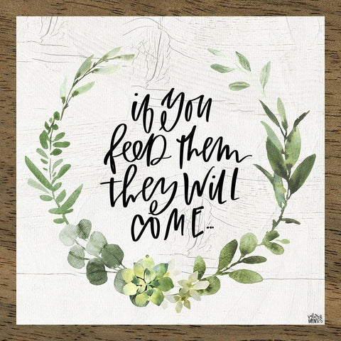 Feed Them Black Modern Wood Framed Art Print by Wieners, Valerie