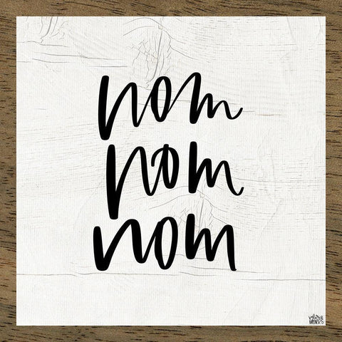 Nom Nom NOm White Modern Wood Framed Art Print by Wieners, Valerie