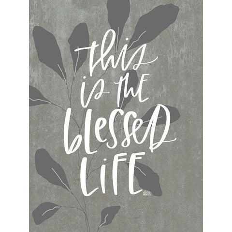 Blessed Life Gold Ornate Wood Framed Art Print with Double Matting by Wieners, Valerie