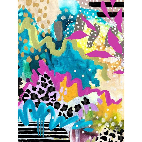 Wiggles Gold Ornate Wood Framed Art Print with Double Matting by Wieners, Valerie