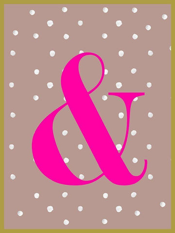 Glam Ampersand Black Ornate Wood Framed Art Print with Double Matting by Wieners, Valerie