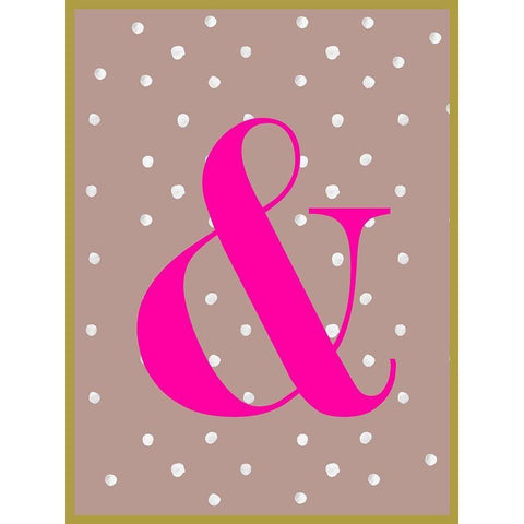 Glam Ampersand Gold Ornate Wood Framed Art Print with Double Matting by Wieners, Valerie
