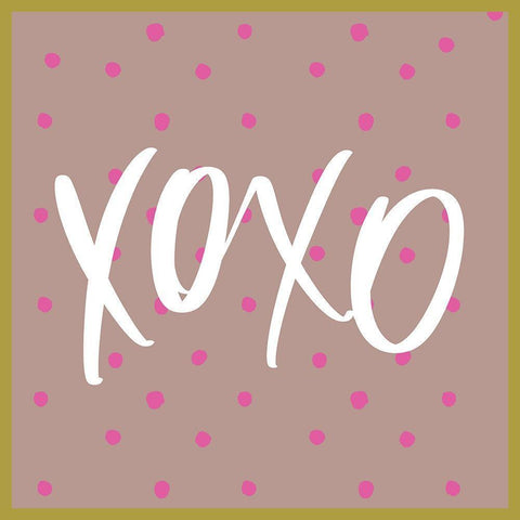 Glam XOXO Black Modern Wood Framed Art Print by Wieners, Valerie