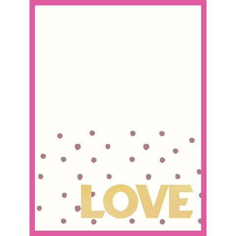 Gold Love White Modern Wood Framed Art Print by Wieners, Valerie