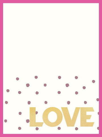 Gold Love Black Ornate Wood Framed Art Print with Double Matting by Wieners, Valerie