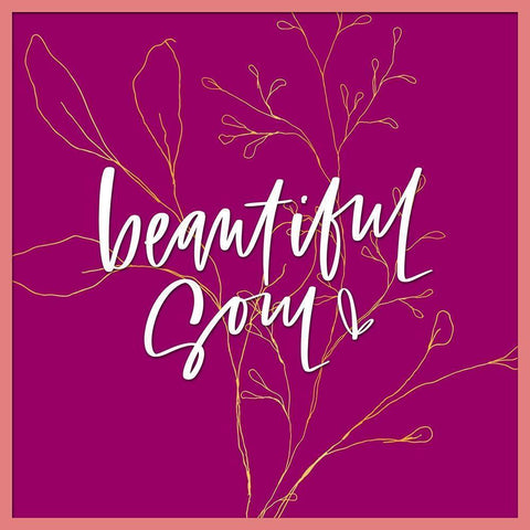 Beautiful Soul Black Modern Wood Framed Art Print with Double Matting by Wieners, Valerie