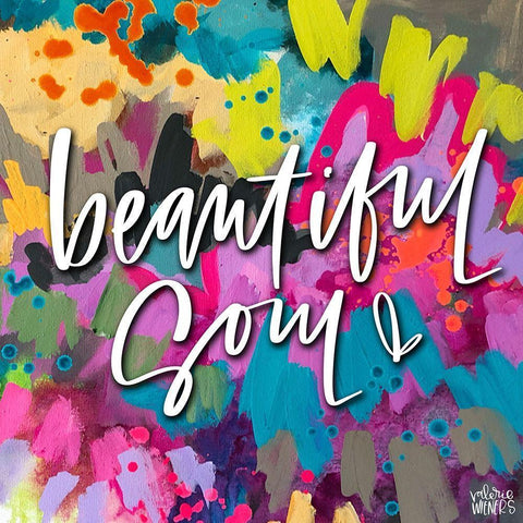 Beautiful Soul Black Ornate Wood Framed Art Print with Double Matting by Wieners, Valerie