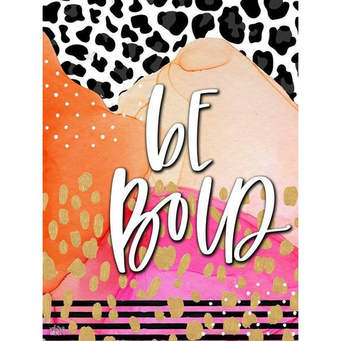 Be Bold Black Modern Wood Framed Art Print with Double Matting by Wieners, Valerie