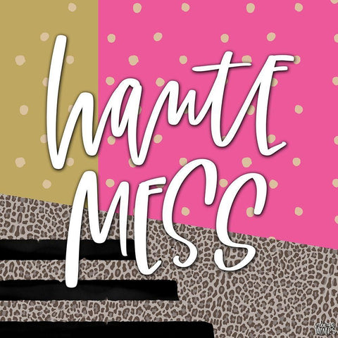 Haute Mess White Modern Wood Framed Art Print with Double Matting by Wieners, Valerie