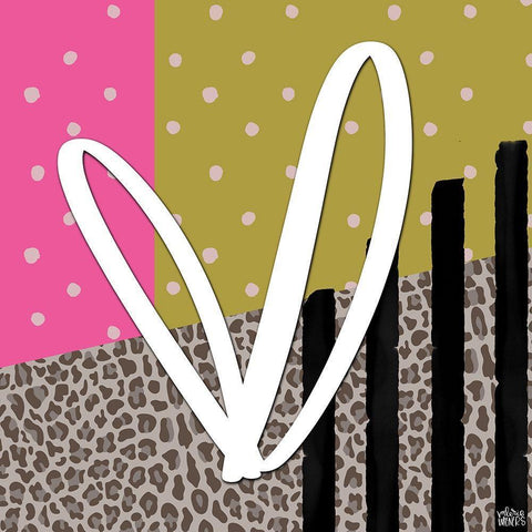 Haute Heart Black Modern Wood Framed Art Print by Wieners, Valerie