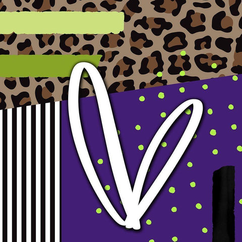 Max Glam Heart Black Modern Wood Framed Art Print with Double Matting by Wieners, Valerie