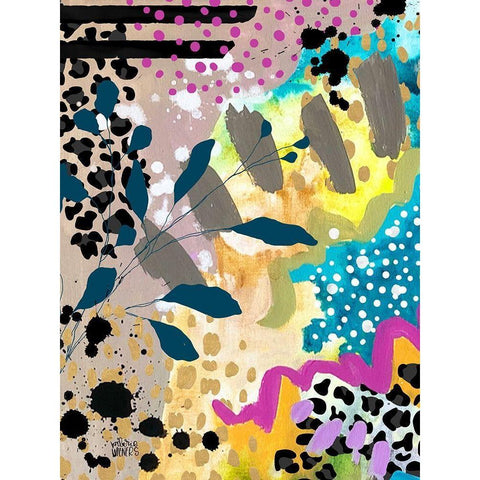 Pattern Mixer White Modern Wood Framed Art Print by Wieners, Valerie