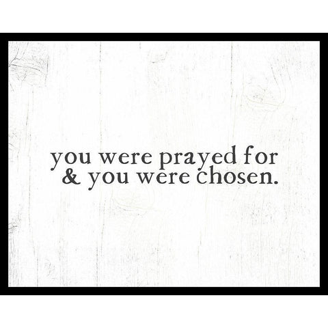 Prayed + Chosen Black Modern Wood Framed Art Print with Double Matting by Wieners, Valerie