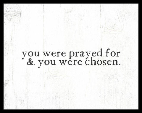 Prayed + Chosen Black Ornate Wood Framed Art Print with Double Matting by Wieners, Valerie