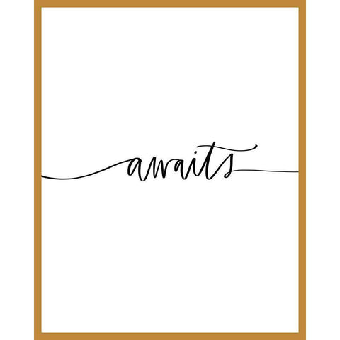 Awaits Black Modern Wood Framed Art Print with Double Matting by Wieners, Valerie