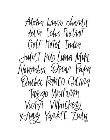 ABCs Black Ornate Wood Framed Art Print with Double Matting by Wieners, Valerie