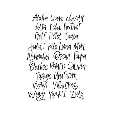 ABCs Black Modern Wood Framed Art Print by Wieners, Valerie