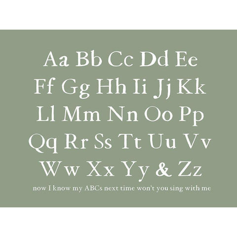 ABC Chart Black Modern Wood Framed Art Print by Wieners, Valerie